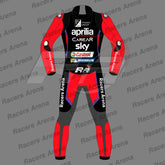 Maverick Vinales Aprilia MotoGP 2023 Motorcycle Leather Racing Suit Back